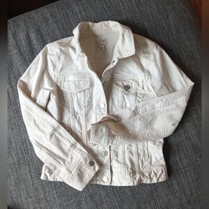 J Crew white denim jacket